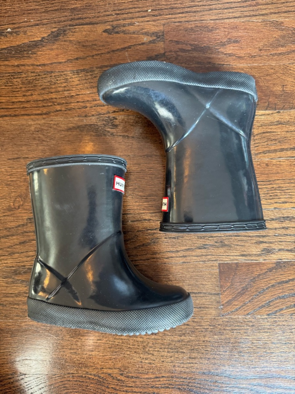 Hunter Kids First Gloss Black Rain Boots